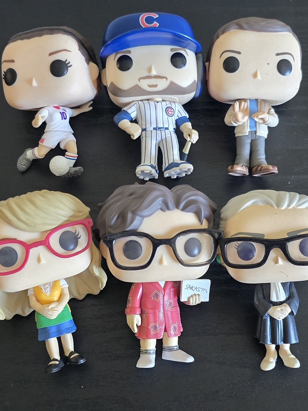 Lot of 6 Funko Pop! Multicolor Set with Blue, Pink, Green & Cream Accents